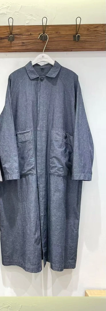 95323 m-b 2025纯棉日系简约长款风衣