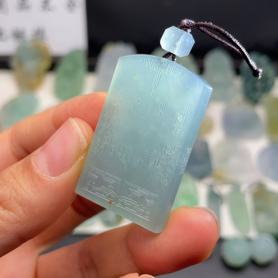 定制翡翠未镶嵌无事牌