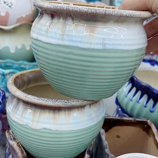 多肉绿植陶瓷花盆9.9包邮