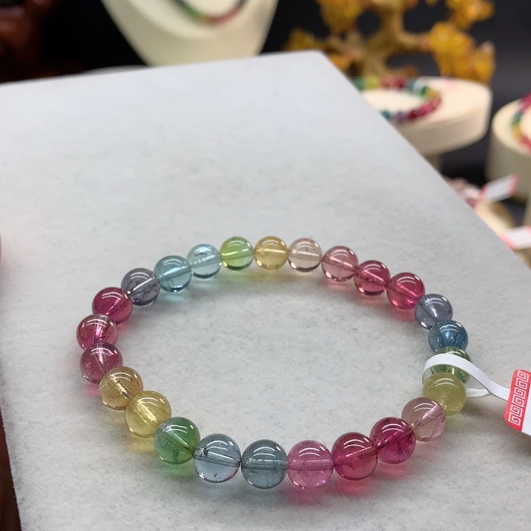 【闪购商品】未镶嵌手链碧玺荧光人鱼单圈7.5