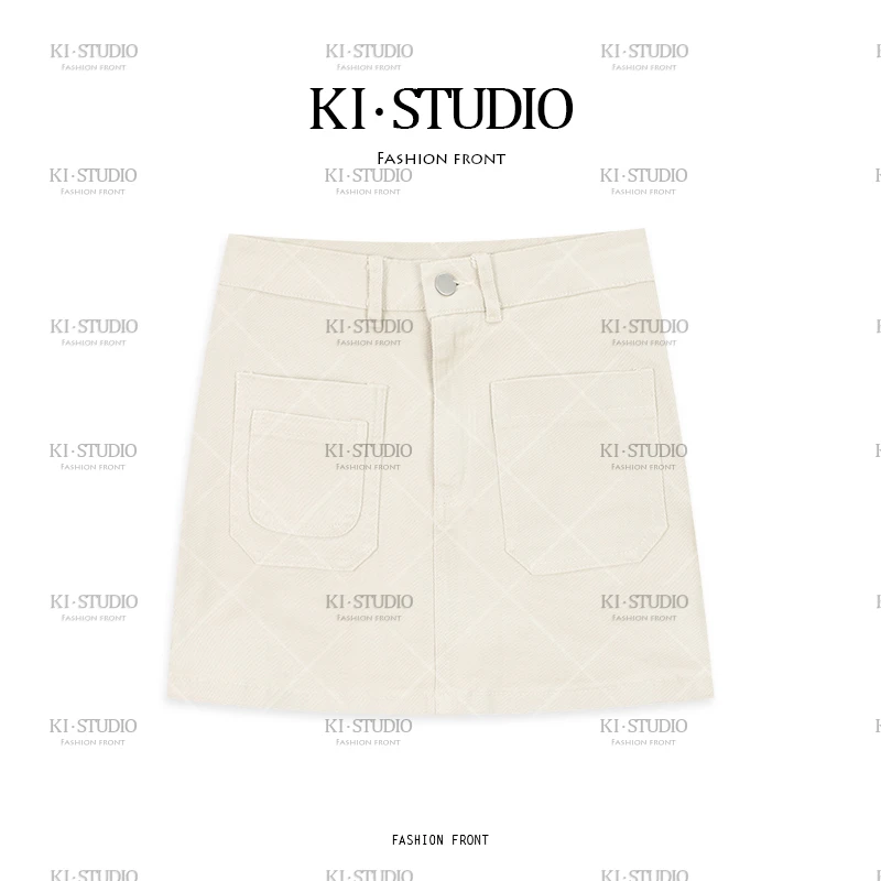 短裙成人辣妹风度假风半身裙春夏水洗女士半裙高腰KI-1906