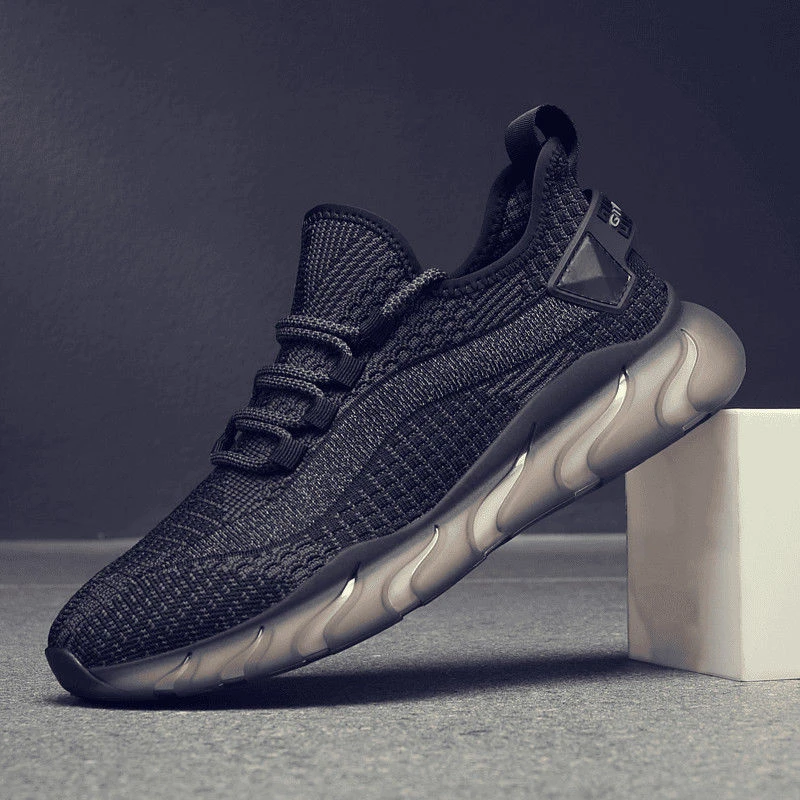 春季椰子鞋男款果冻软底舒适休闲运动鞋百搭男士潮鞋网面飞织透气