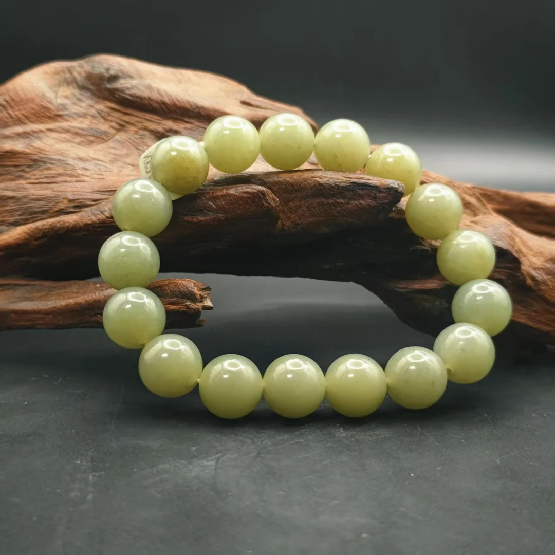 Q和田玉且末圆珠手串（卡12）1173