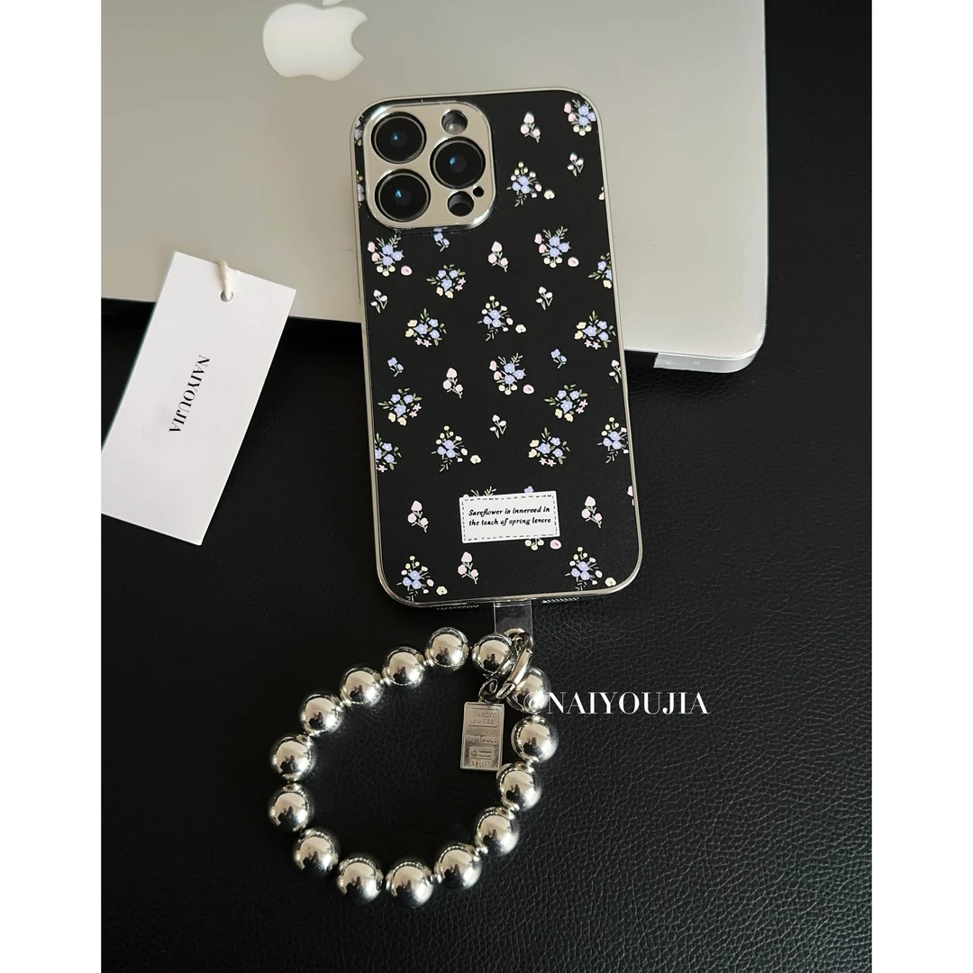 小碎花链条适用于苹果16promax/15/14/13华为vivo小米oppo手机壳