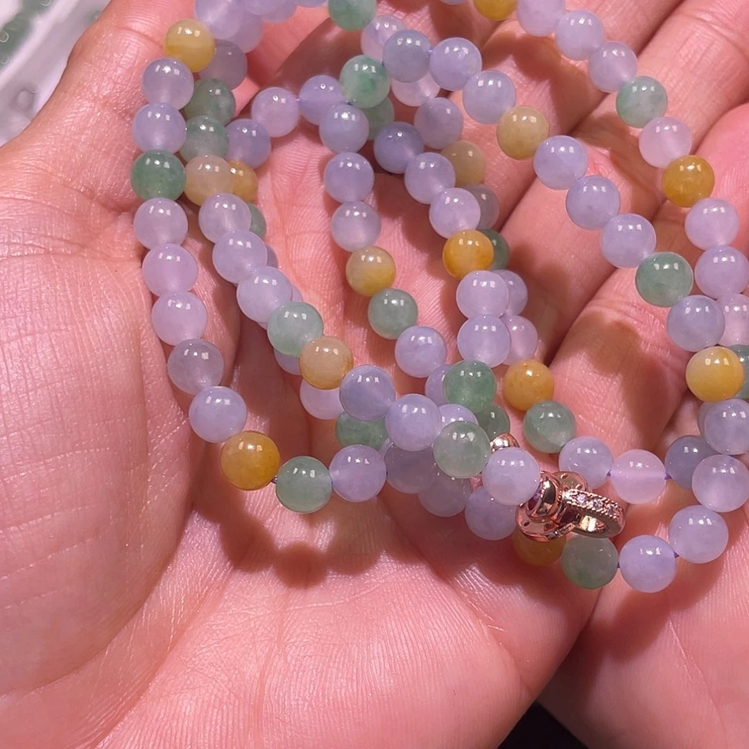 翡翠未镶嵌颈饰珠串