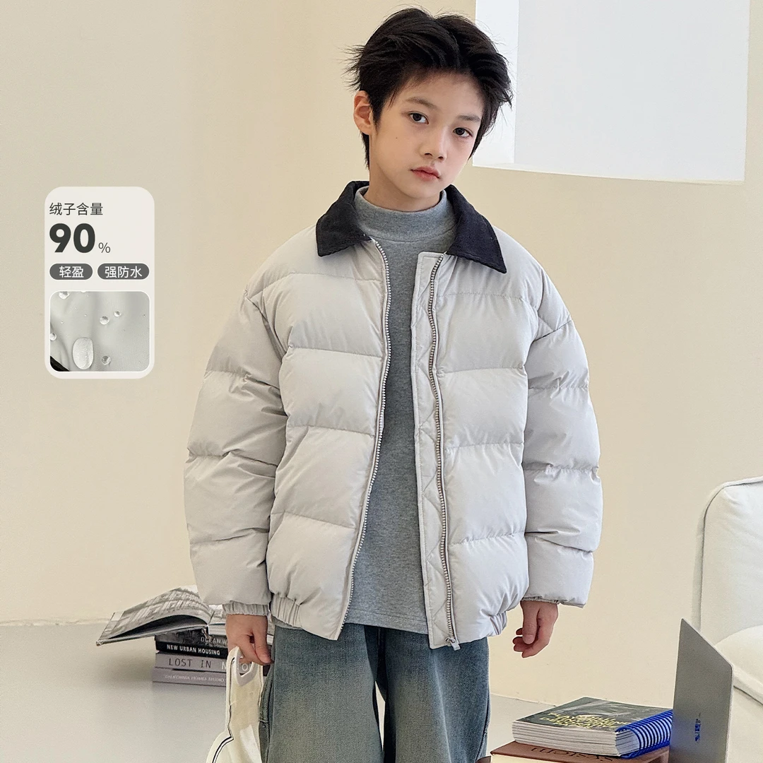 男童羽绒服冬季新款儿童白鸭绒加厚上衣高级感时尚保暖外套AB1163