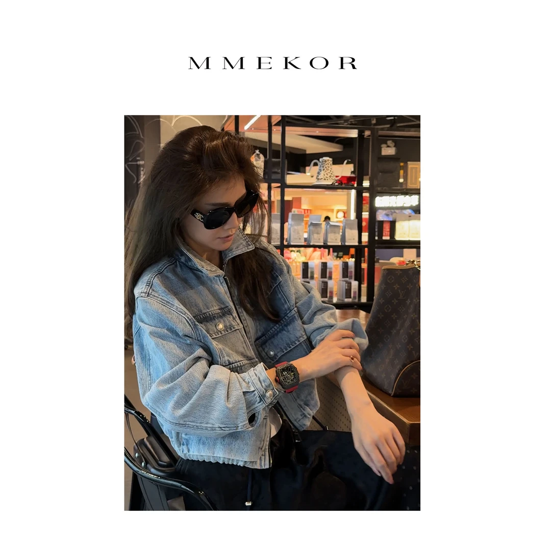 MMEKOR“达拉斯牛仔”外套 2025新款普赛克丹宁时尚上衣 89070