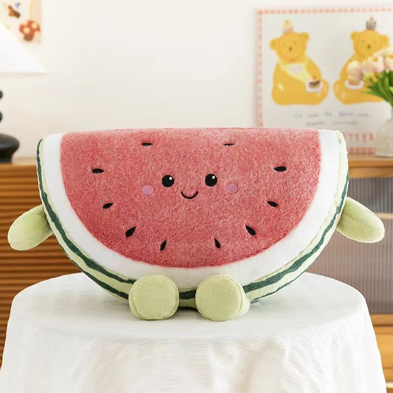 50厘米可爱跑跑西瓜抱枕毛绒玩具