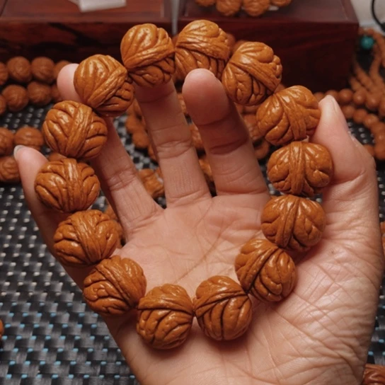 桃核手串龙纹桃核