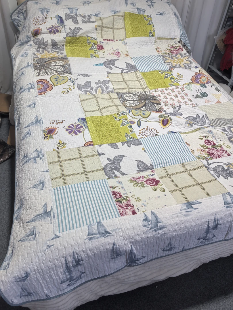 约200*230拼接棉床盖11号001发1张