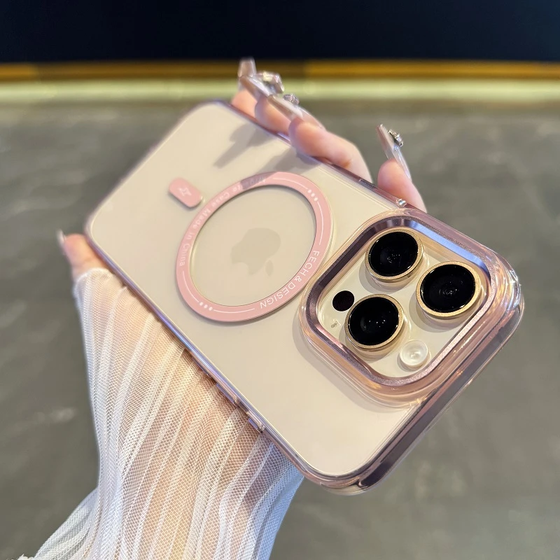 适用于苹果16promax手机壳亚克力iPhone16plus磁吸15时尚14防摔13