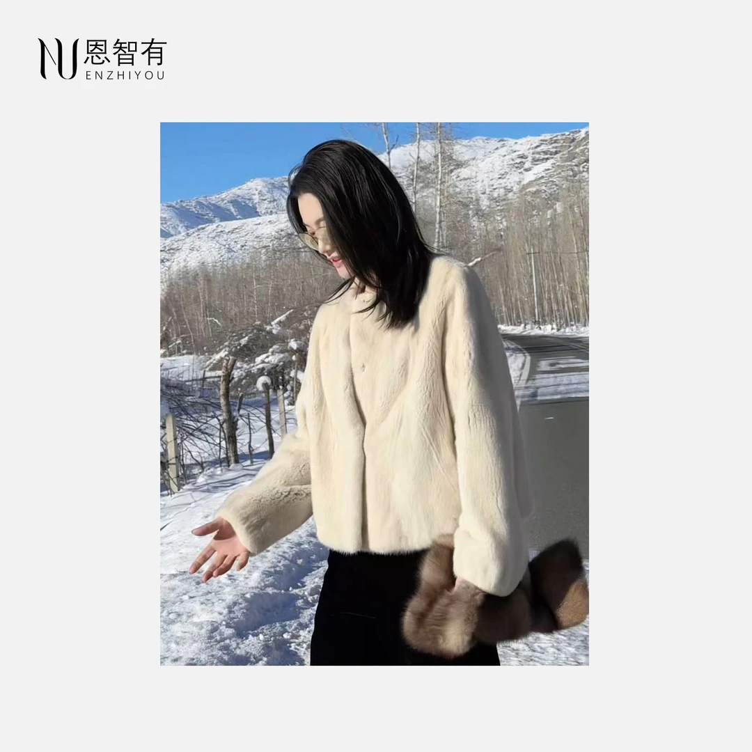 【恩智有皮草】芬兰进口 原色珍珠水貂外套