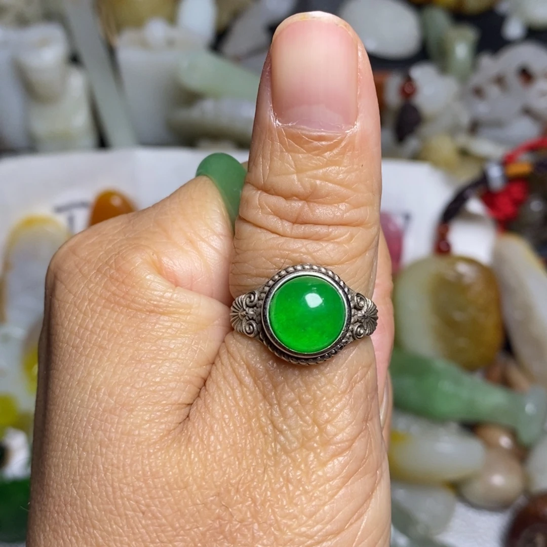 和田玉（糖玉）银S925镶嵌颈饰