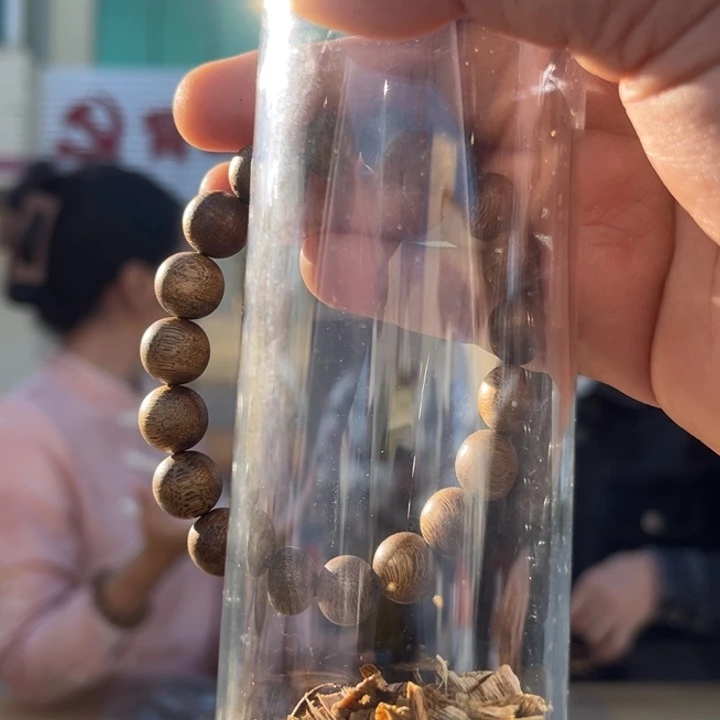 沉香沉香碎屑奇楠圆珠11mm7克单圈多样性发一