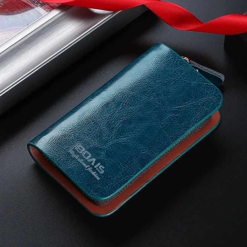 钥匙包真皮牛皮商务男士多功能汽车钥匙包家用门禁卡包一体包百搭