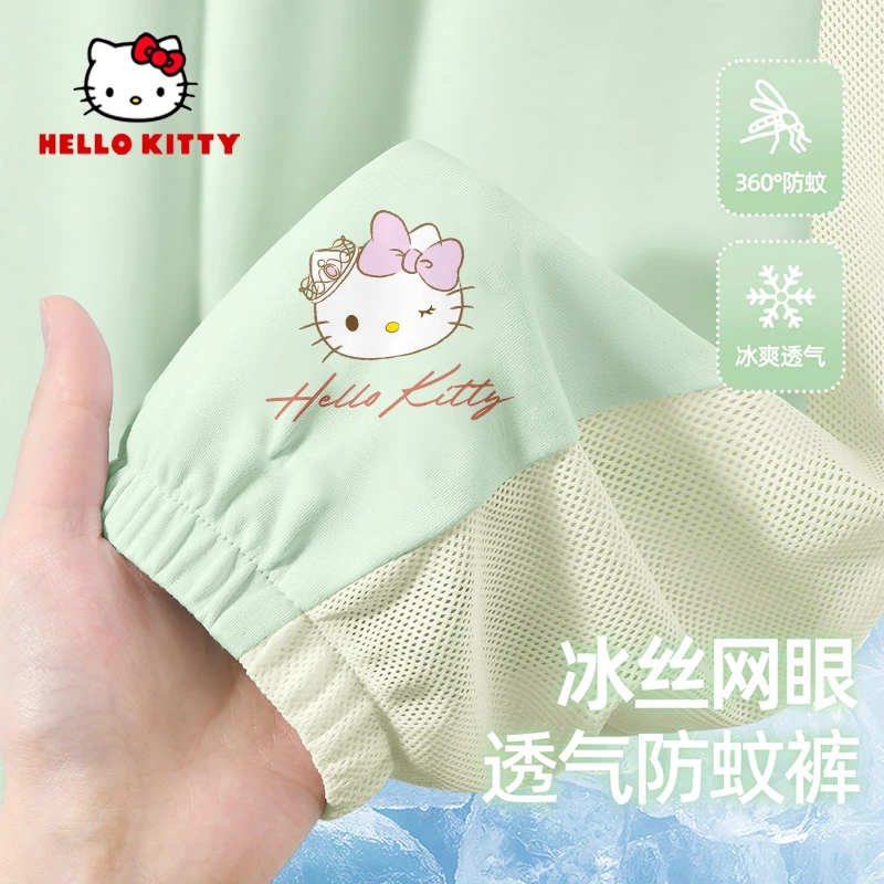 Hello Kitty女童防晒裤夏季新款洋气薄款儿童运动长裤女孩速干裤