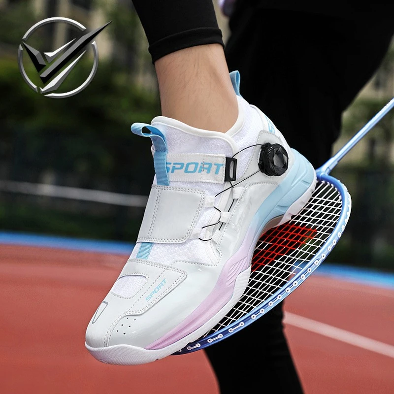 笑相迎夏羽毛球鞋男女训练鞋减震透气专业运动鞋防滑耐磨碳板跑鞋
