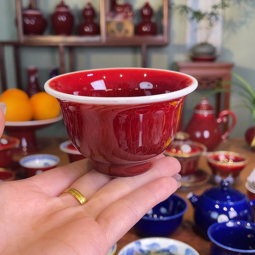 清欢雅玩原矿郎红福利小压手杯