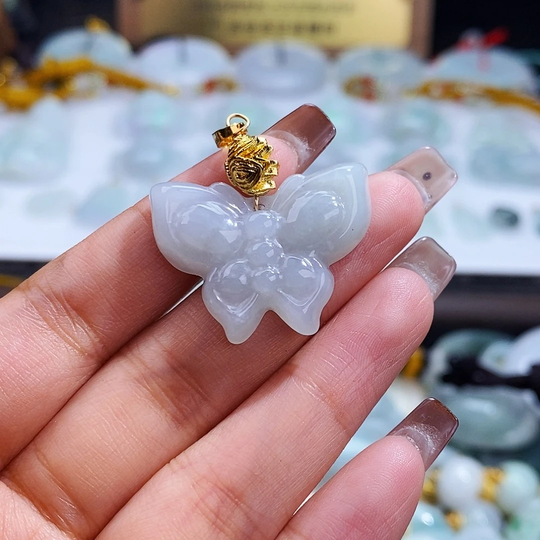 翡翠未镶嵌毛衣链9039