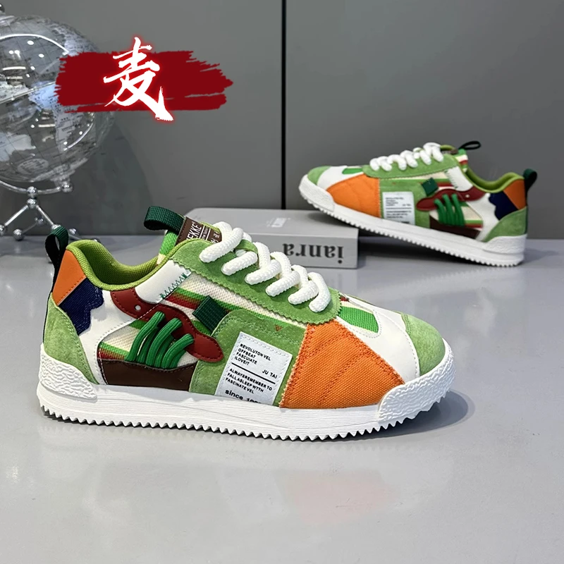 男鞋夏季网面透气2025新款百搭休闲阿甘运动板鞋跑步厚底增高潮鞋