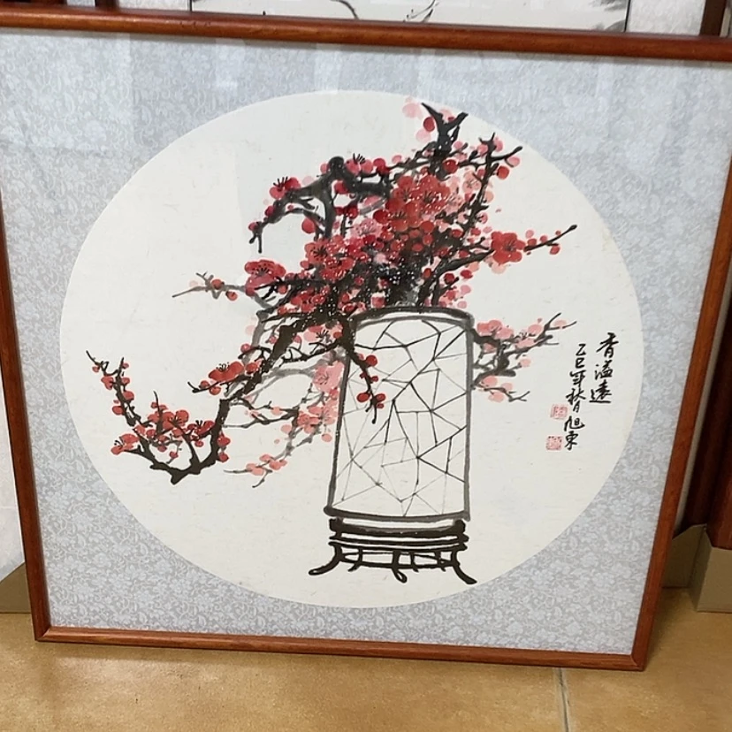 【闪购商品】国画手绘国画带框60.60