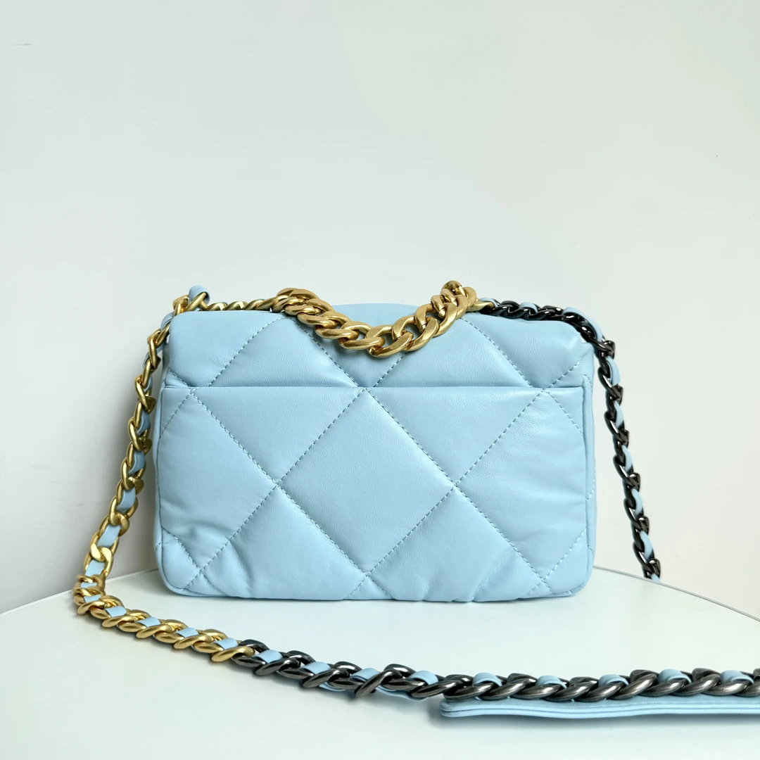 小号蓝色轻奢时尚斜挎链条包