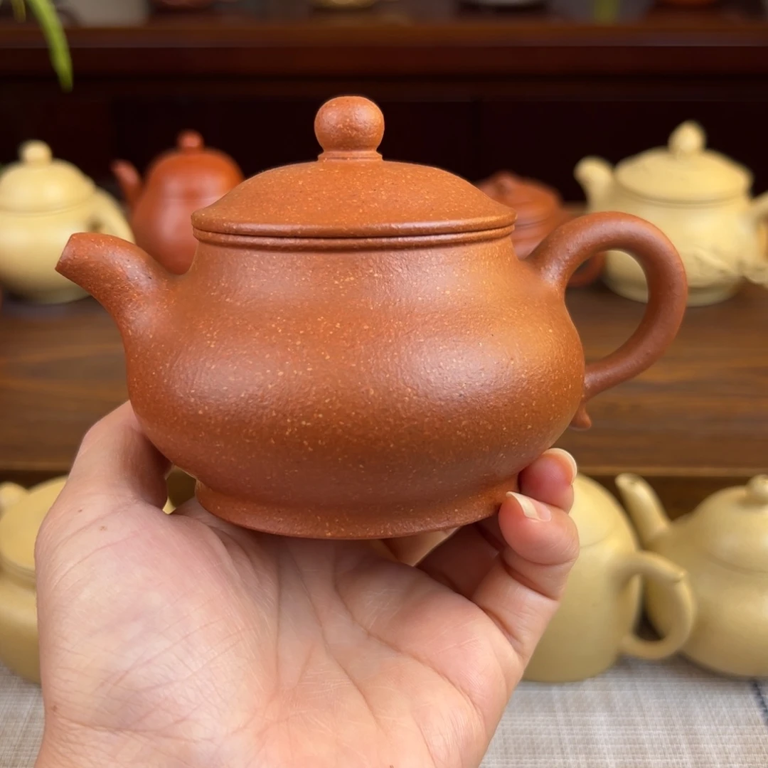 茶壶紫砂黄降坡潘壶全手220cc