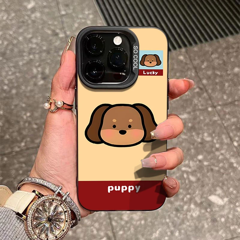 可爱小狗头像适用苹果16/15手机壳iphone14Promax元气13软胶12/11