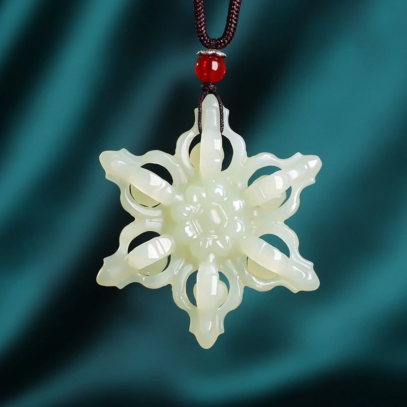 天然新疆和田玉冰晴水降魔金刚杵吊坠上等男女款转运挂件玉佩项链