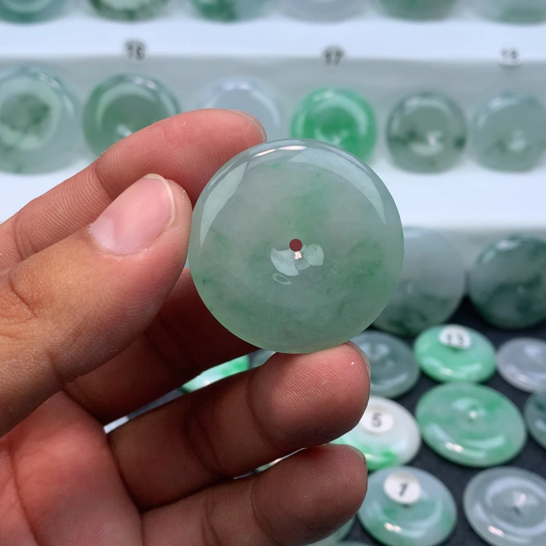 翡翠未镶嵌颈饰缅甸天然A货翡翠34.8-5.4