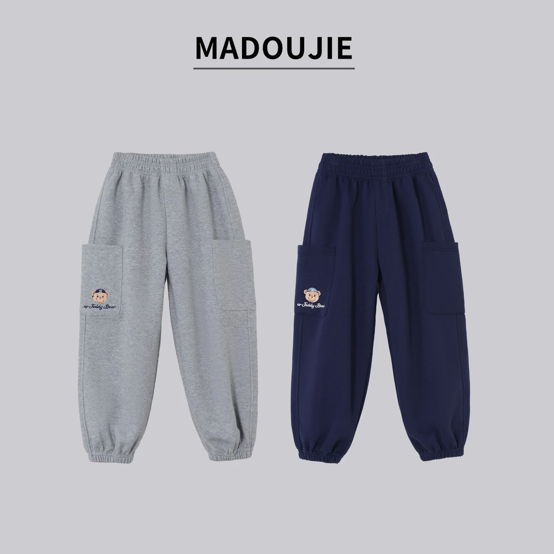 麻豆街【001】2025童装新款中大童户外锁温儿童运动长裤麻豆街H7010