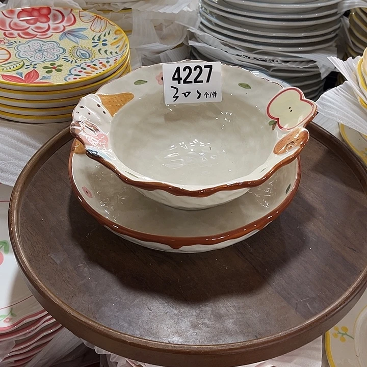 瓷微瑕外贸餐具4227