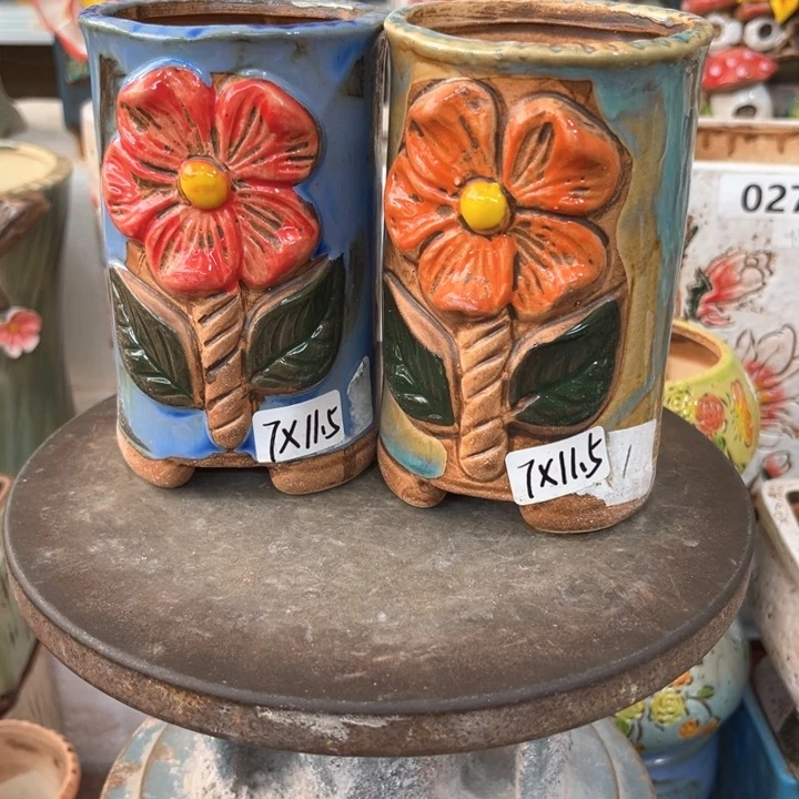 紫砂花盆粗陶材质多肉花盆