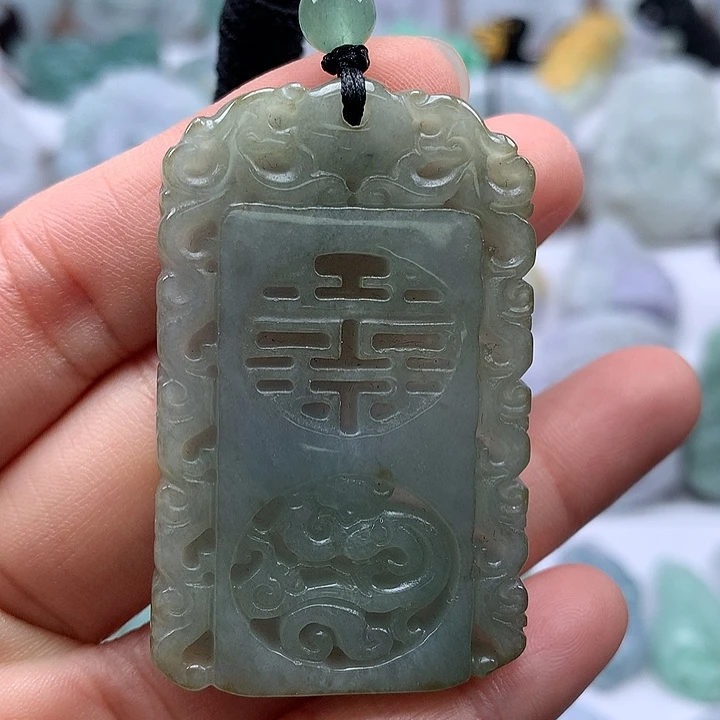 翡翠未镶嵌颈饰仿古龙行天下福利