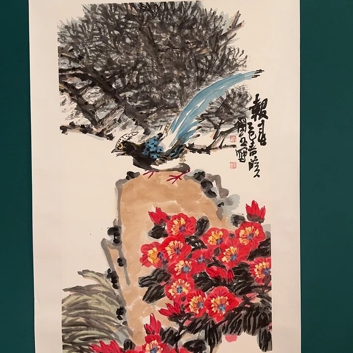 国画单老师画作画作