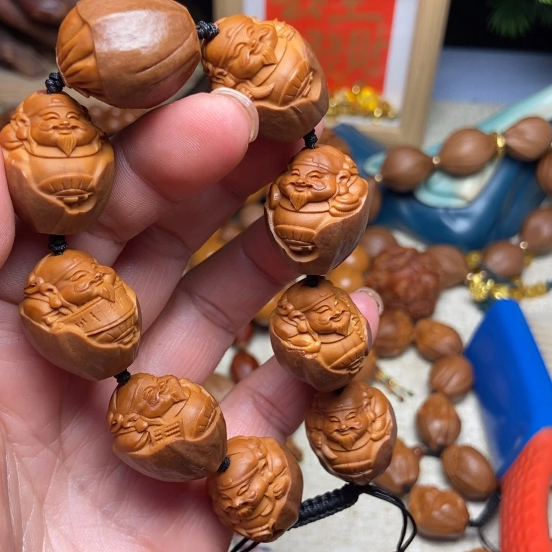 橄榄核手串/手链包衣站立财神