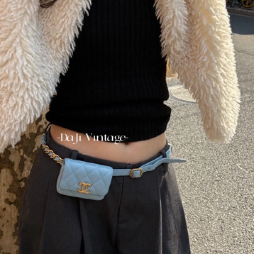 99新 Chanel/香奈儿 大吉中古/sh/Chanel 香奈儿蓝金卡片包