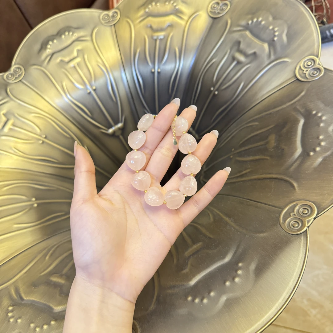 源源手作*桃花闲落手链