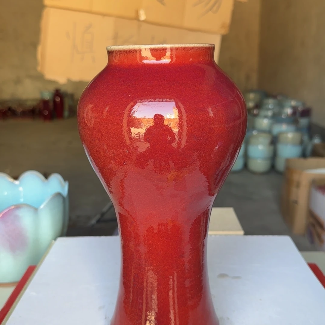 摆件陶郑家钧窑微瑕