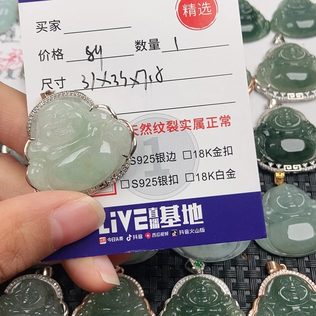 翡翠银S925镶嵌颈饰