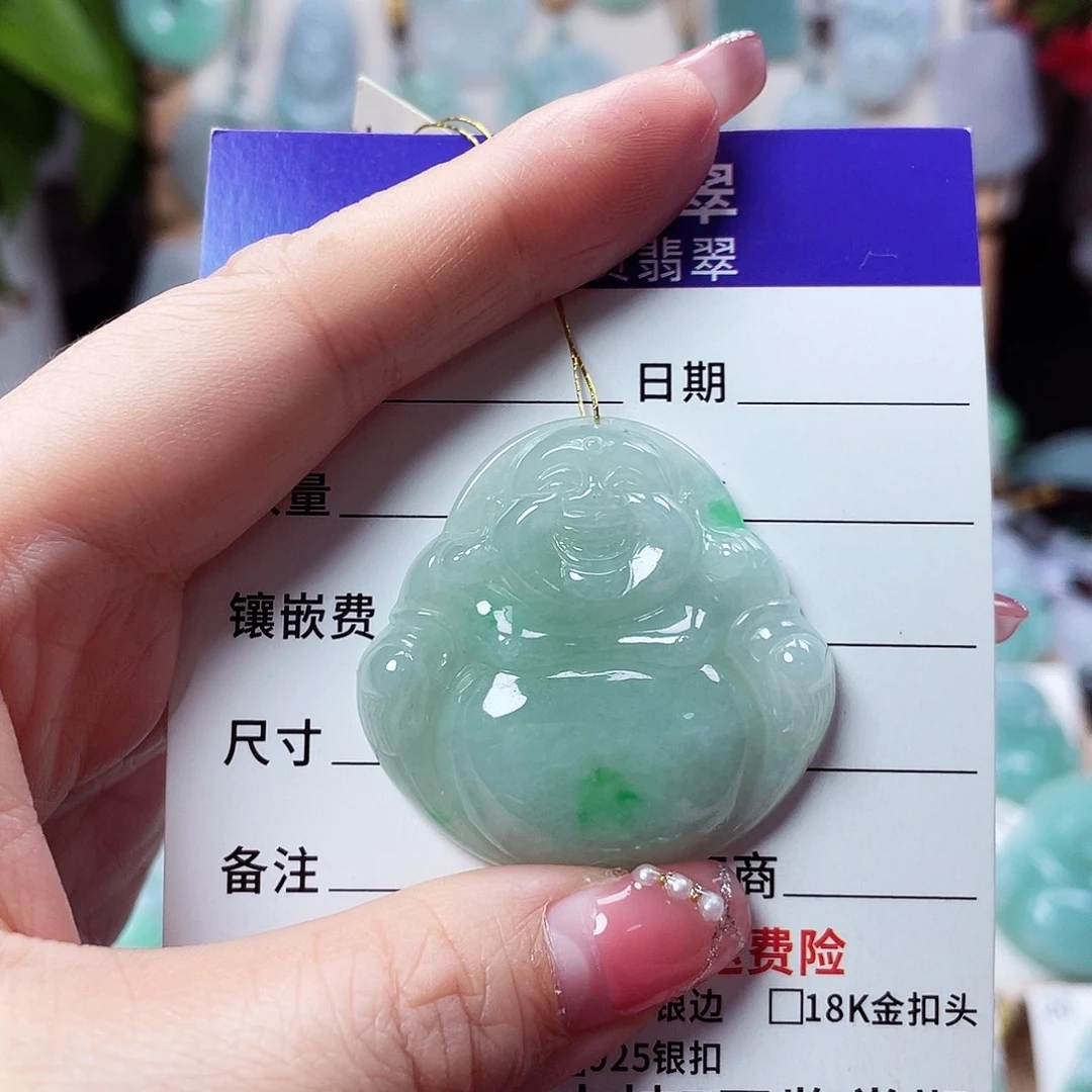 翡翠未镶嵌颈饰佛公26