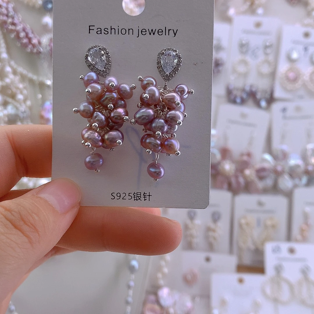 未镶嵌耳环淡水珍珠