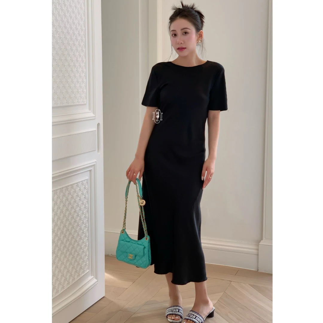 【囍番山·2025·春季】千金风黑色小礼裙连衣裙