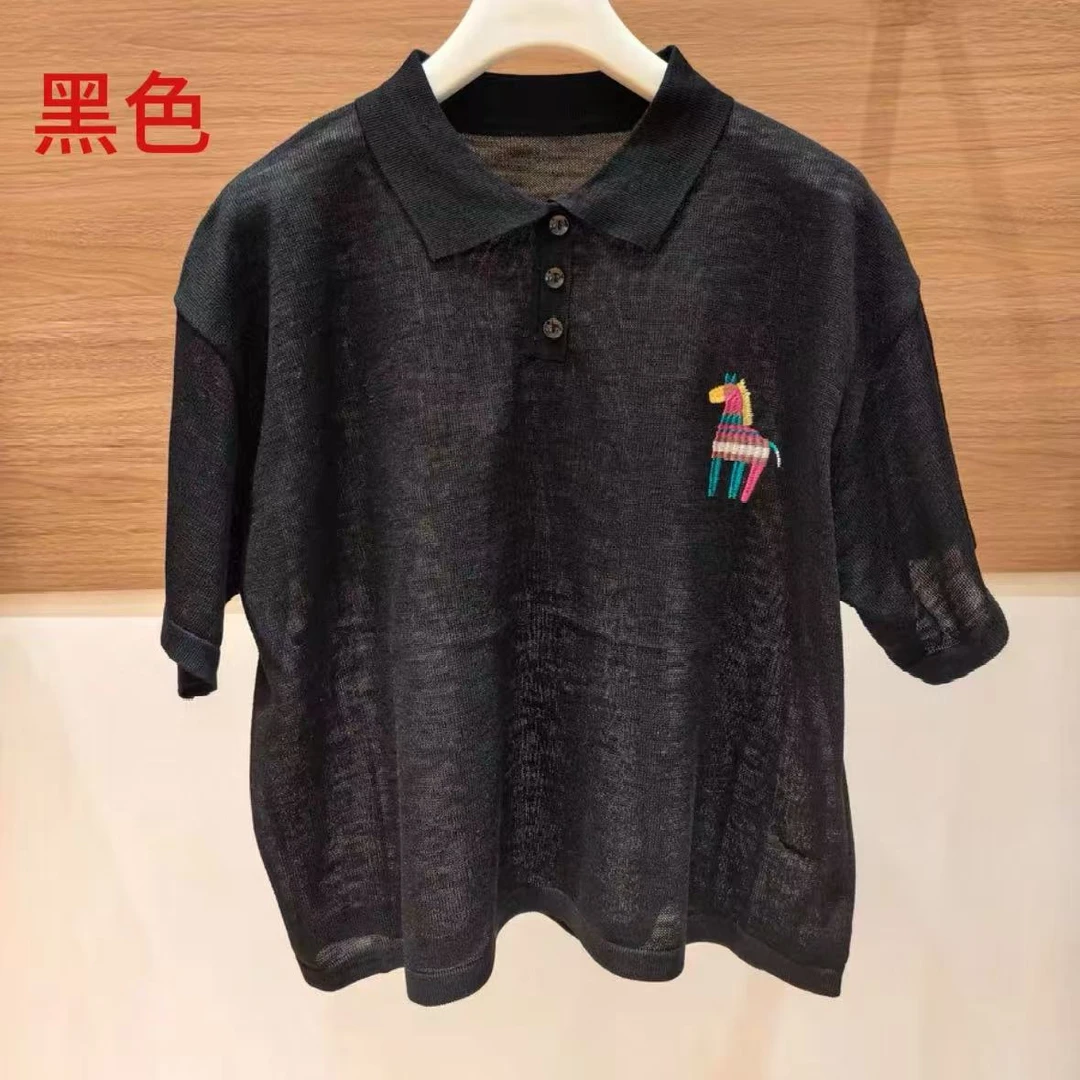（25104POLO衫）减龄翻领彩色小马POLO衫56