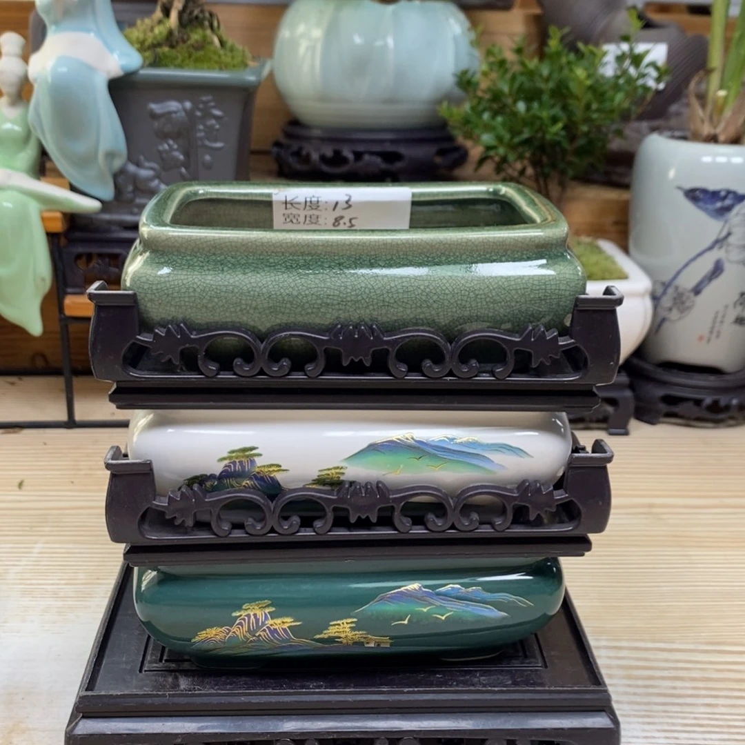 紫砂陶瓷艺术花盆陶瓷