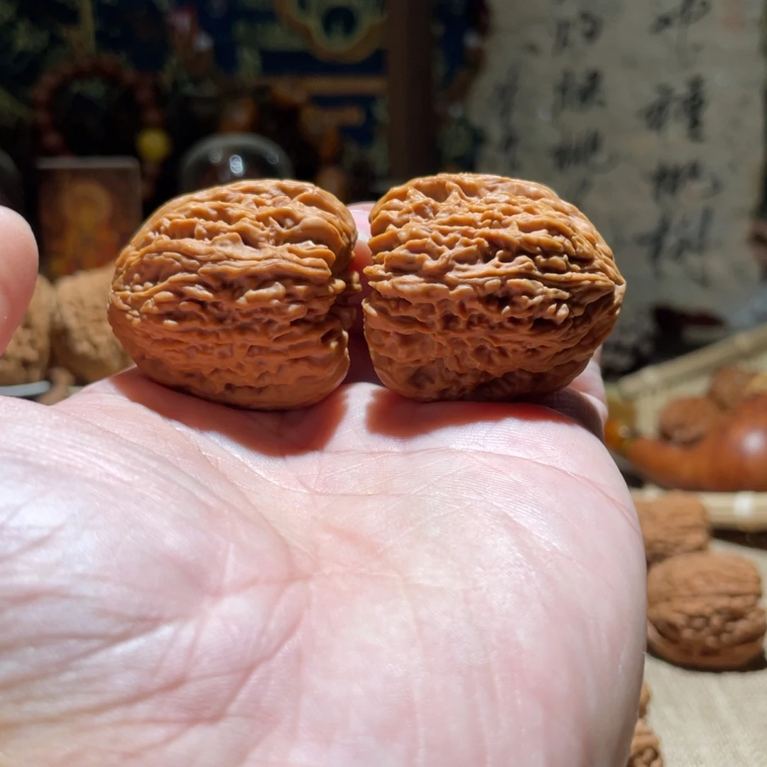 文玩核桃把件正宗涿鹿一代高炮拉丝凹底