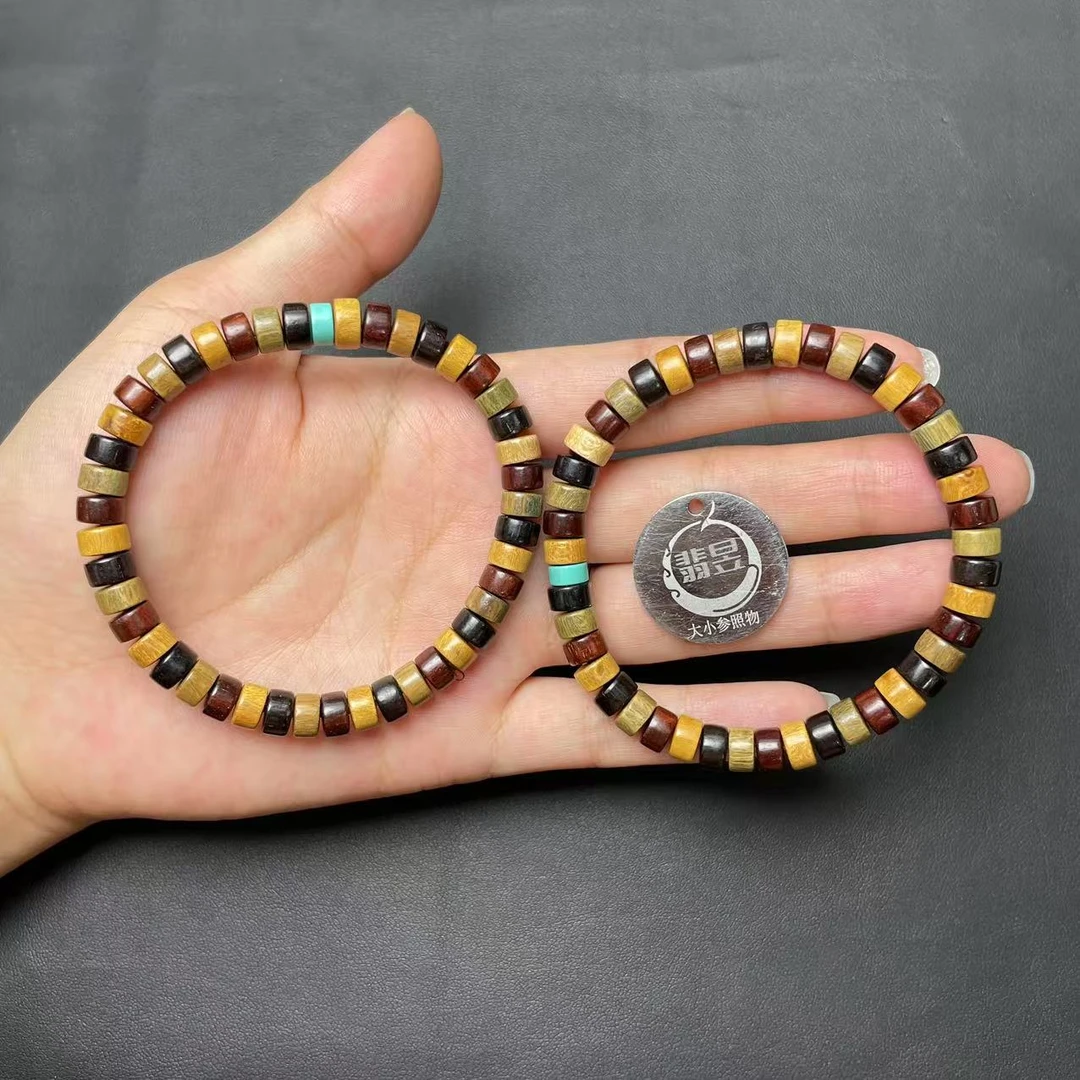 翡昱-N22-45943-725-绿檀多宝手串/约7+/约45颗/-多样性发其一