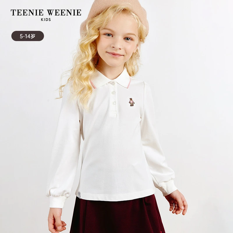 【银泰百货XH】TeenieWeenie女童休闲翻领长袖T恤POLO衫TKHA243851K