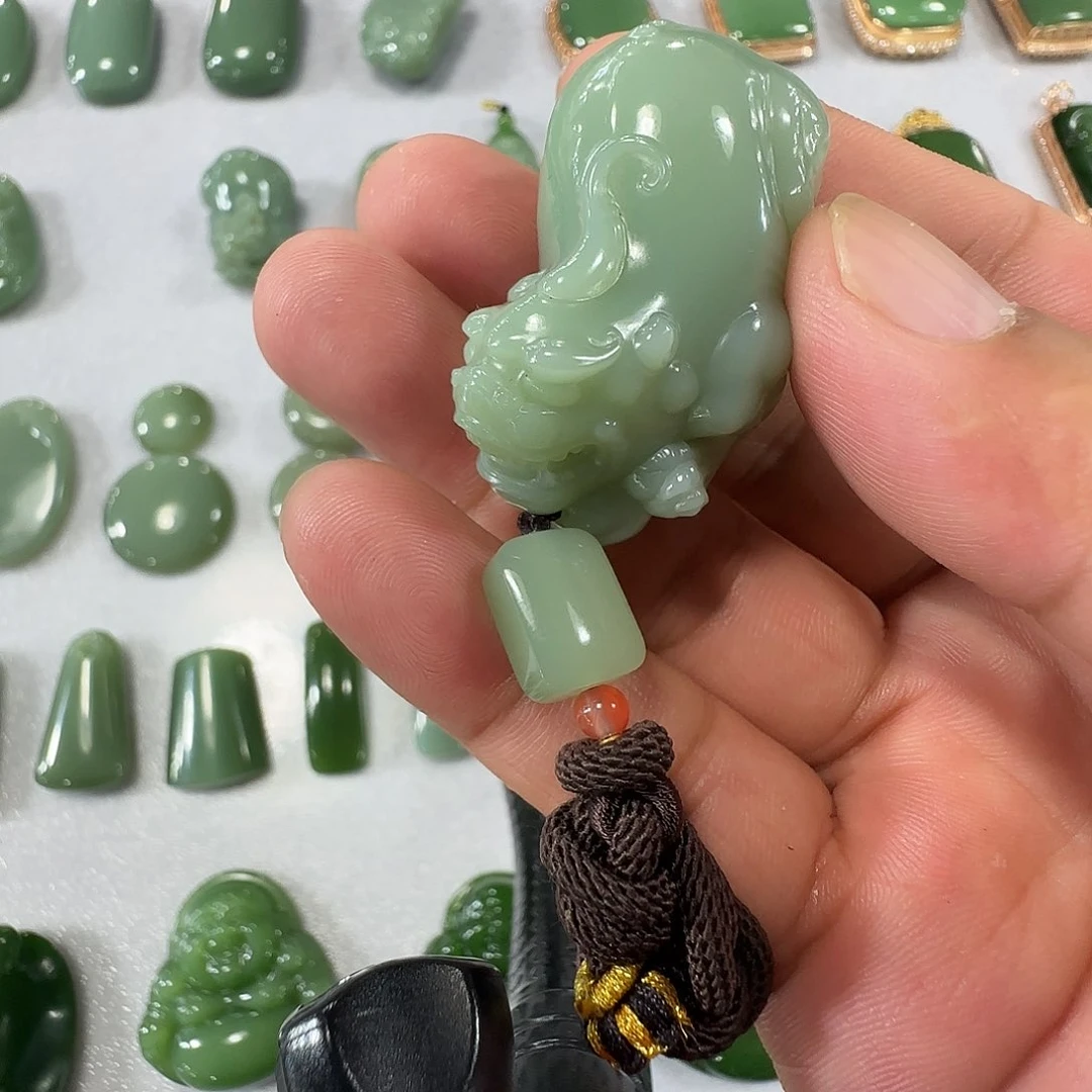 和田玉（碧玉）未镶嵌吊坠(不含链)