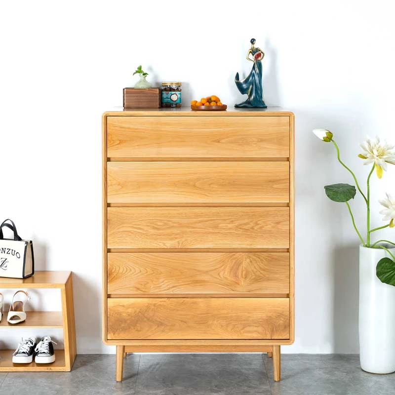 北美白橡木88五斗柜抽屉收纳柜支持定制
